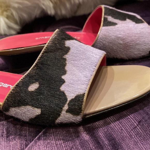 EMANUEL UNGARO cow hair slides NWT 7.5 - Picture 6 of 8